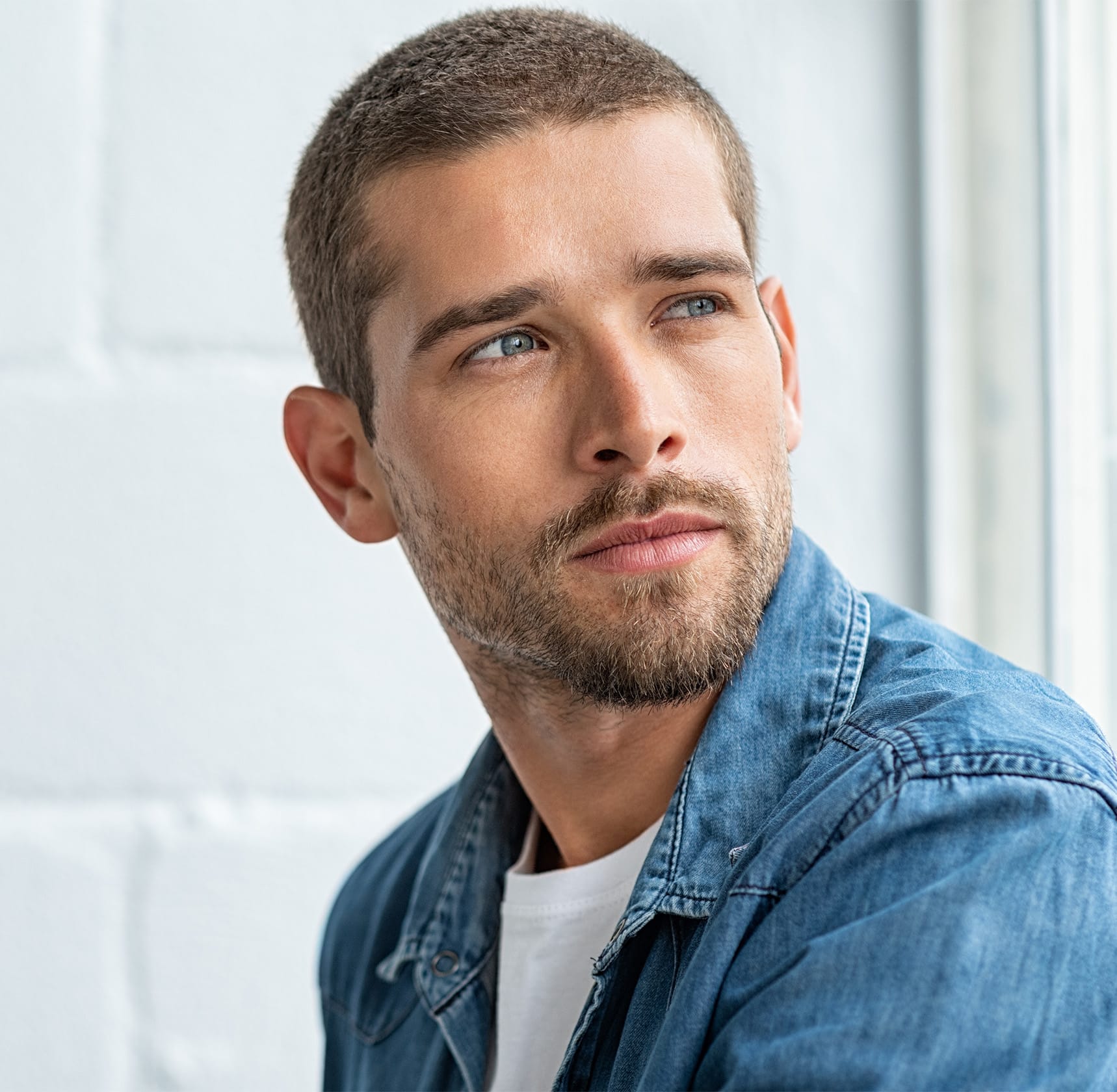 Man looking off camera