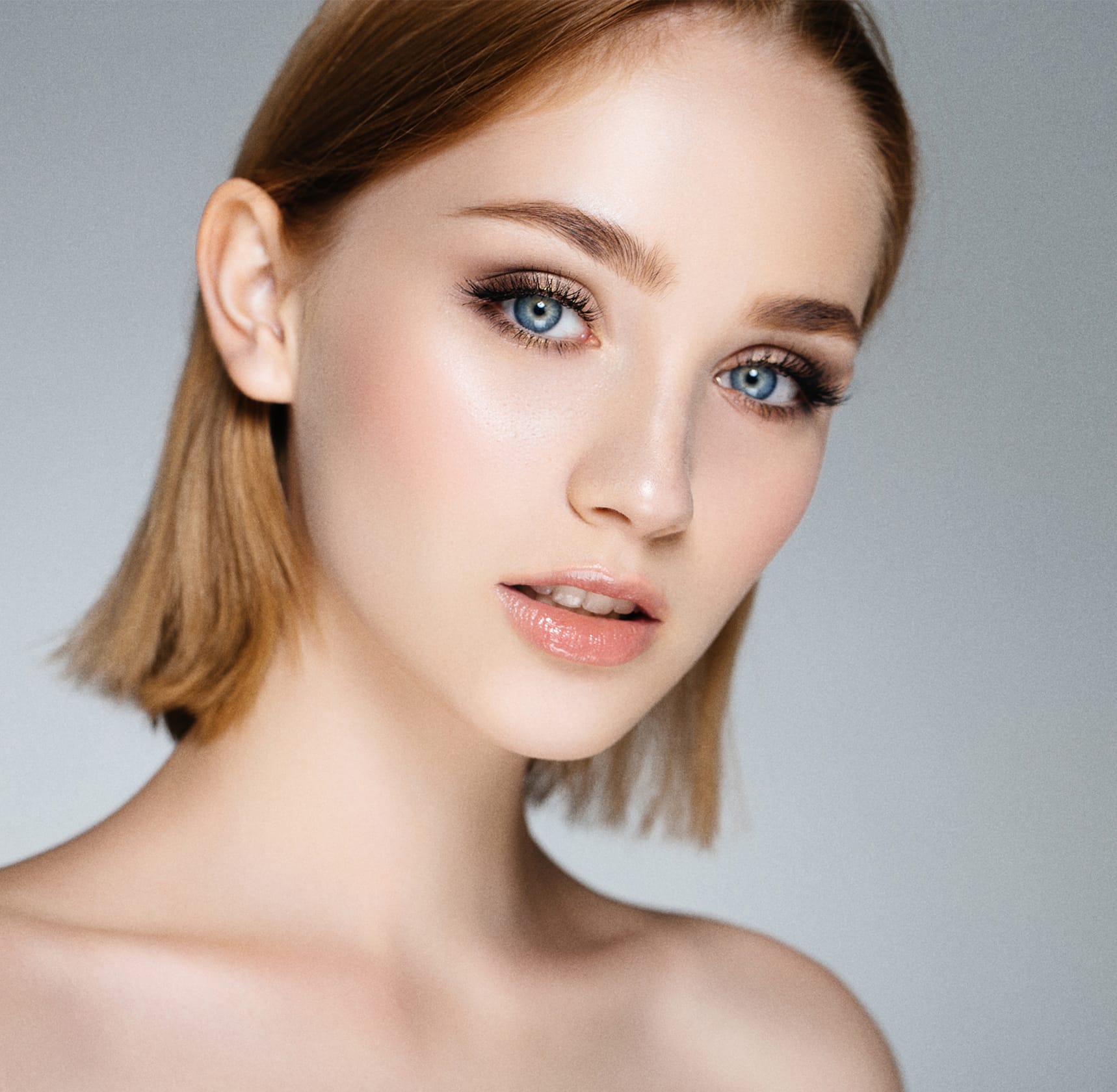 Woman looking into camera